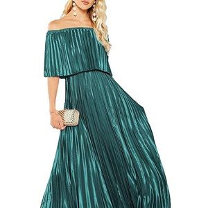 Pleated maxi dress